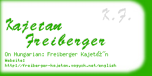 kajetan freiberger business card